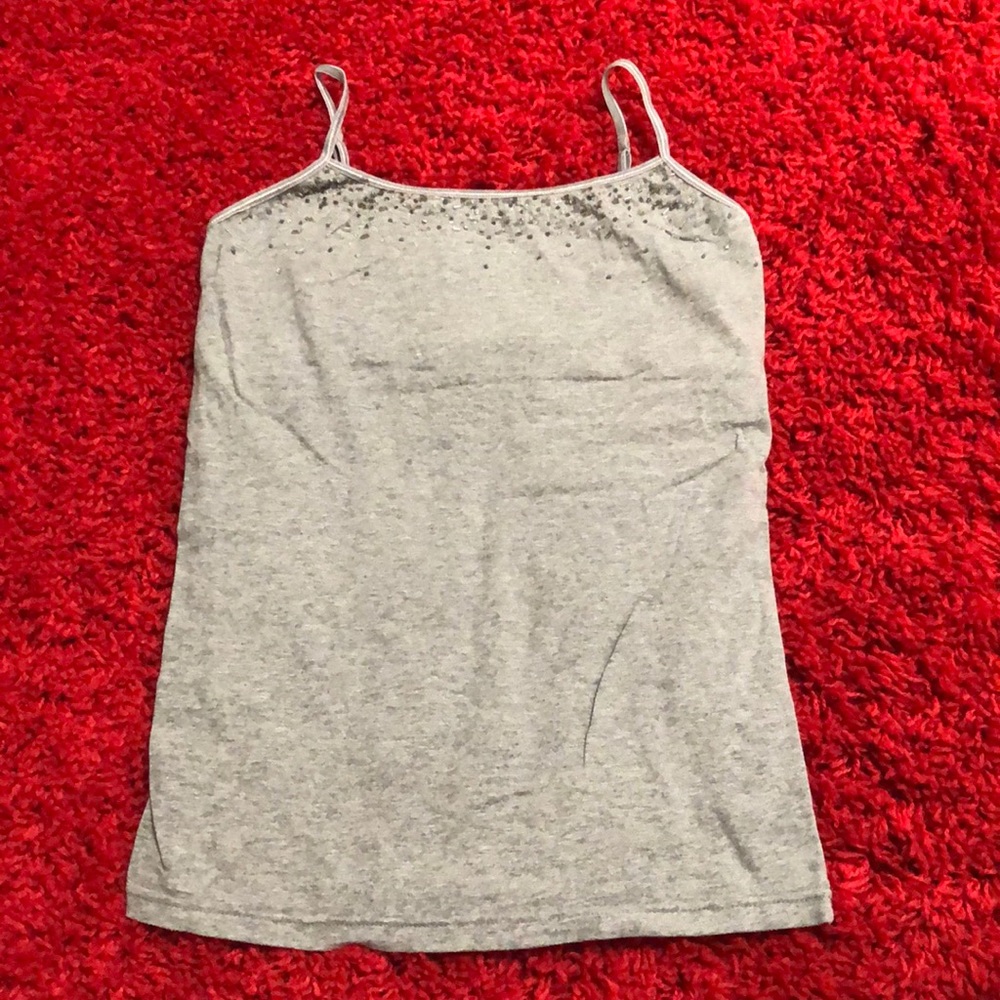 Aeropostale Gray Beaded Cami
